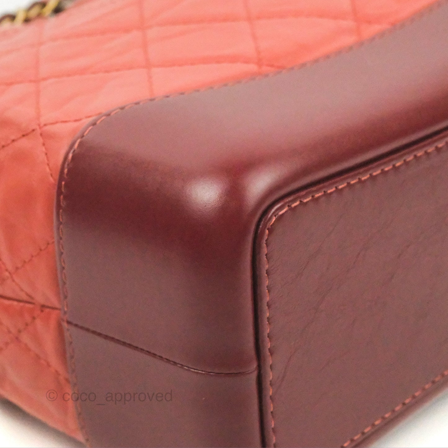 Chanel Small Gabrielle Backpack Red Aged Calfskin
