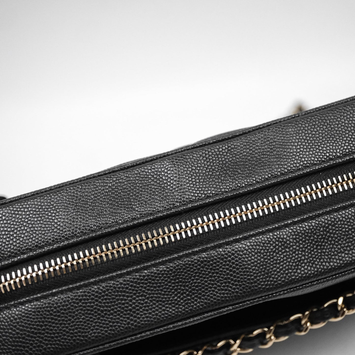 Chanel Camera Bag With Detachable Pouch Black Caviar Gold Hardware