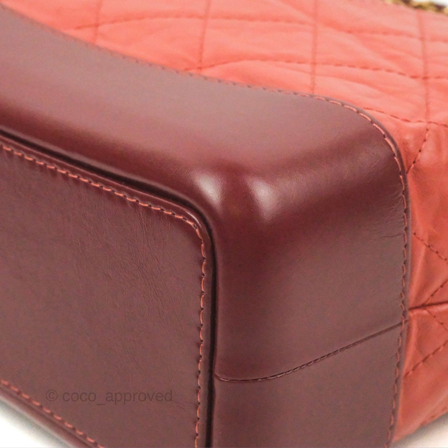 Chanel Small Gabrielle Backpack Red Aged Calfskin