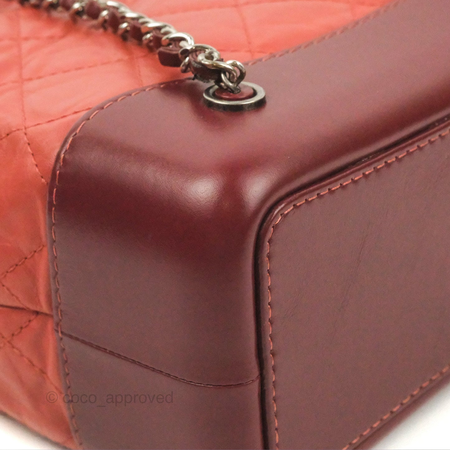 Chanel Small Gabrielle Backpack Red Aged Calfskin