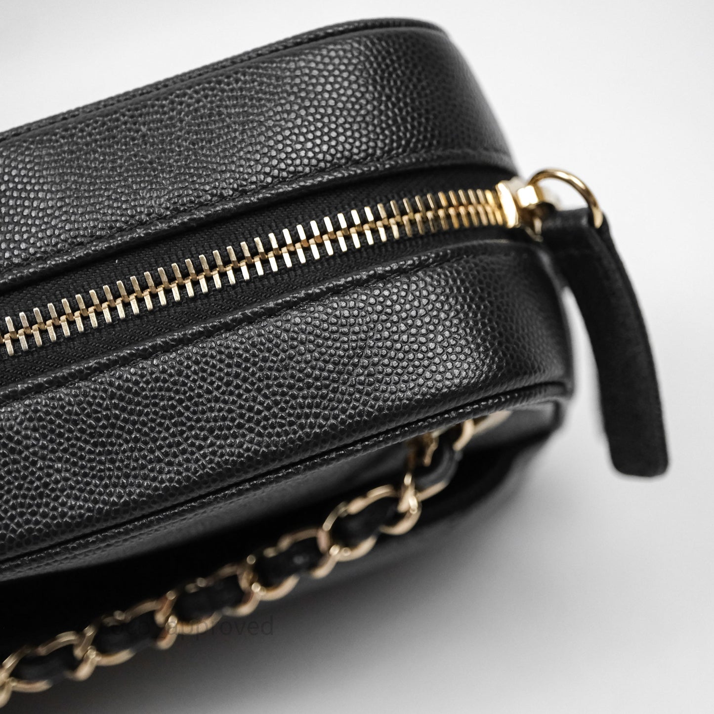 Chanel Camera Bag With Detachable Pouch Black Caviar Gold Hardware