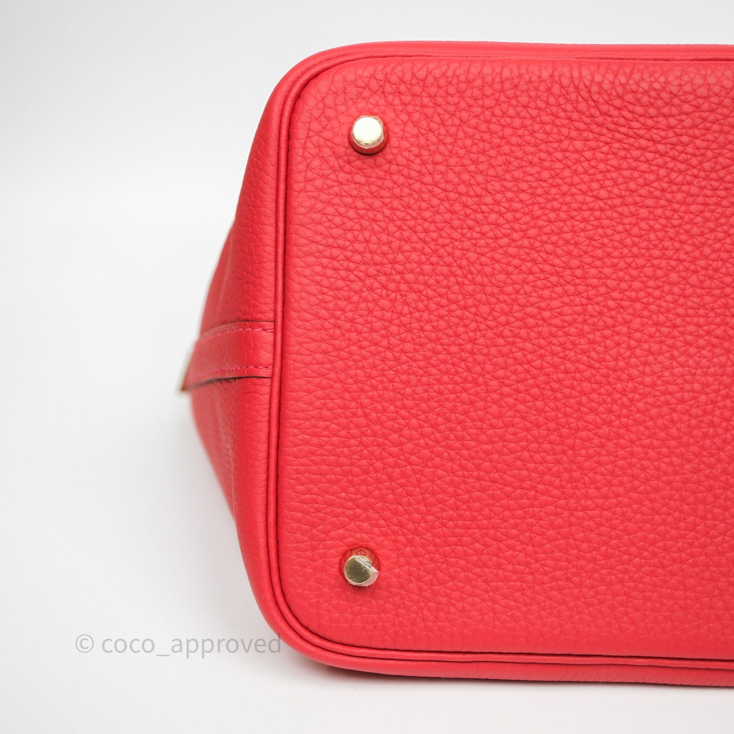 Hermès Picotin 22 Vermillon 5E Clemence Gold Hardware