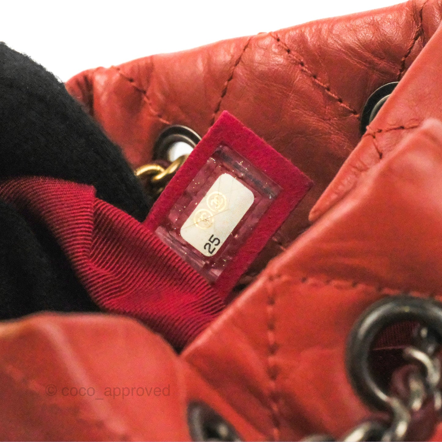 Chanel Small Gabrielle Backpack Red Aged Calfskin