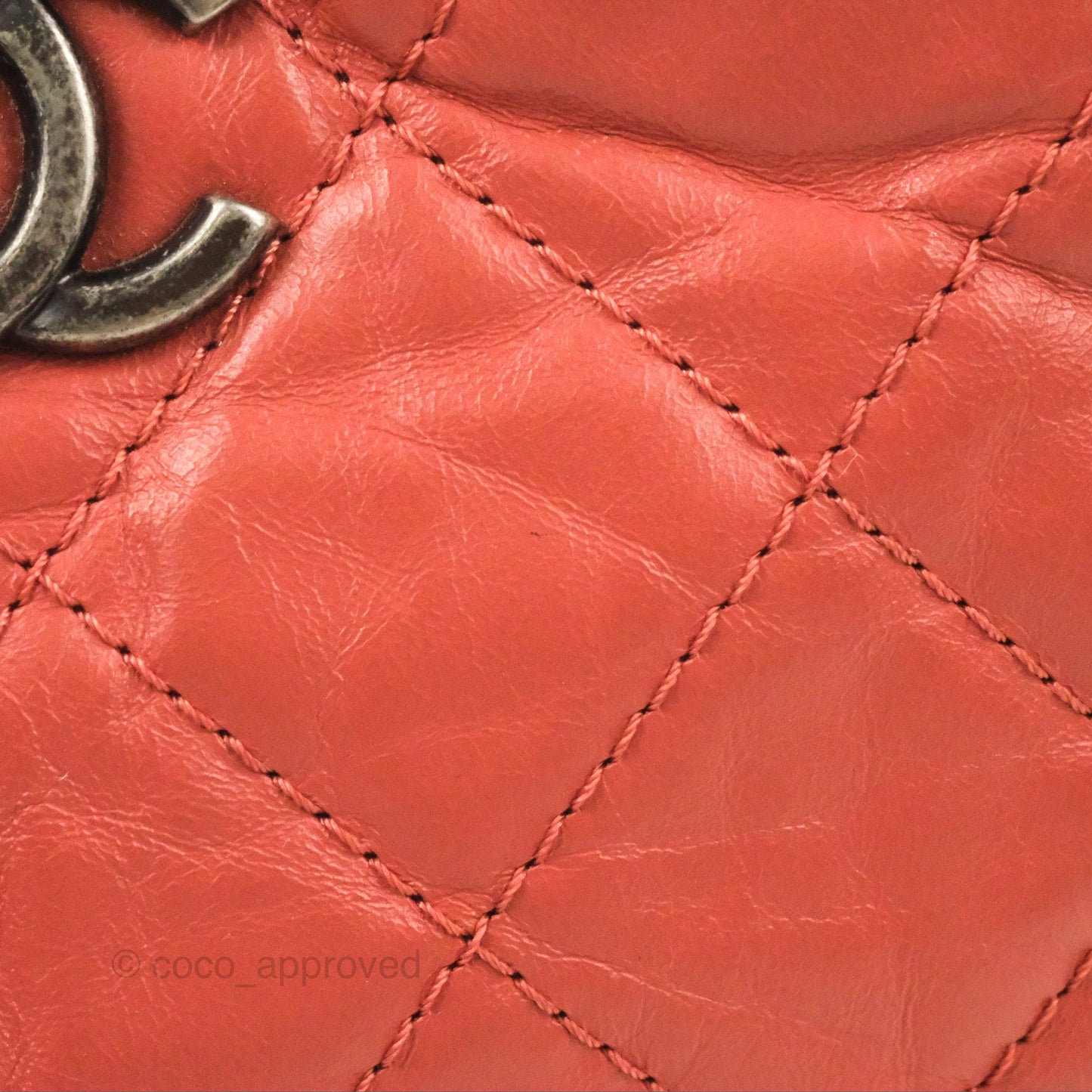 Chanel Small Gabrielle Backpack Red Aged Calfskin