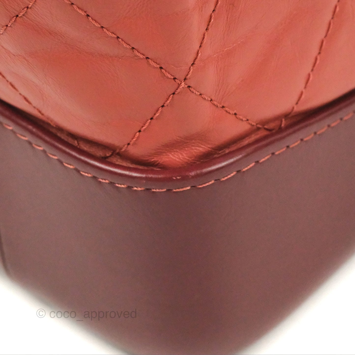 Chanel Small Gabrielle Backpack Red Aged Calfskin