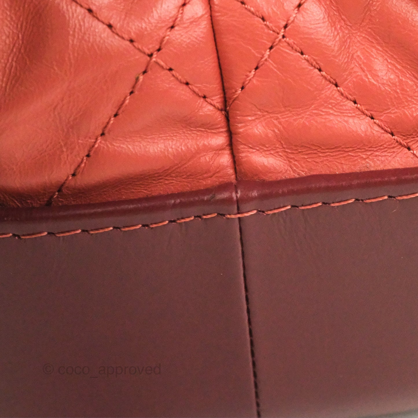 Chanel Small Gabrielle Backpack Red Aged Calfskin