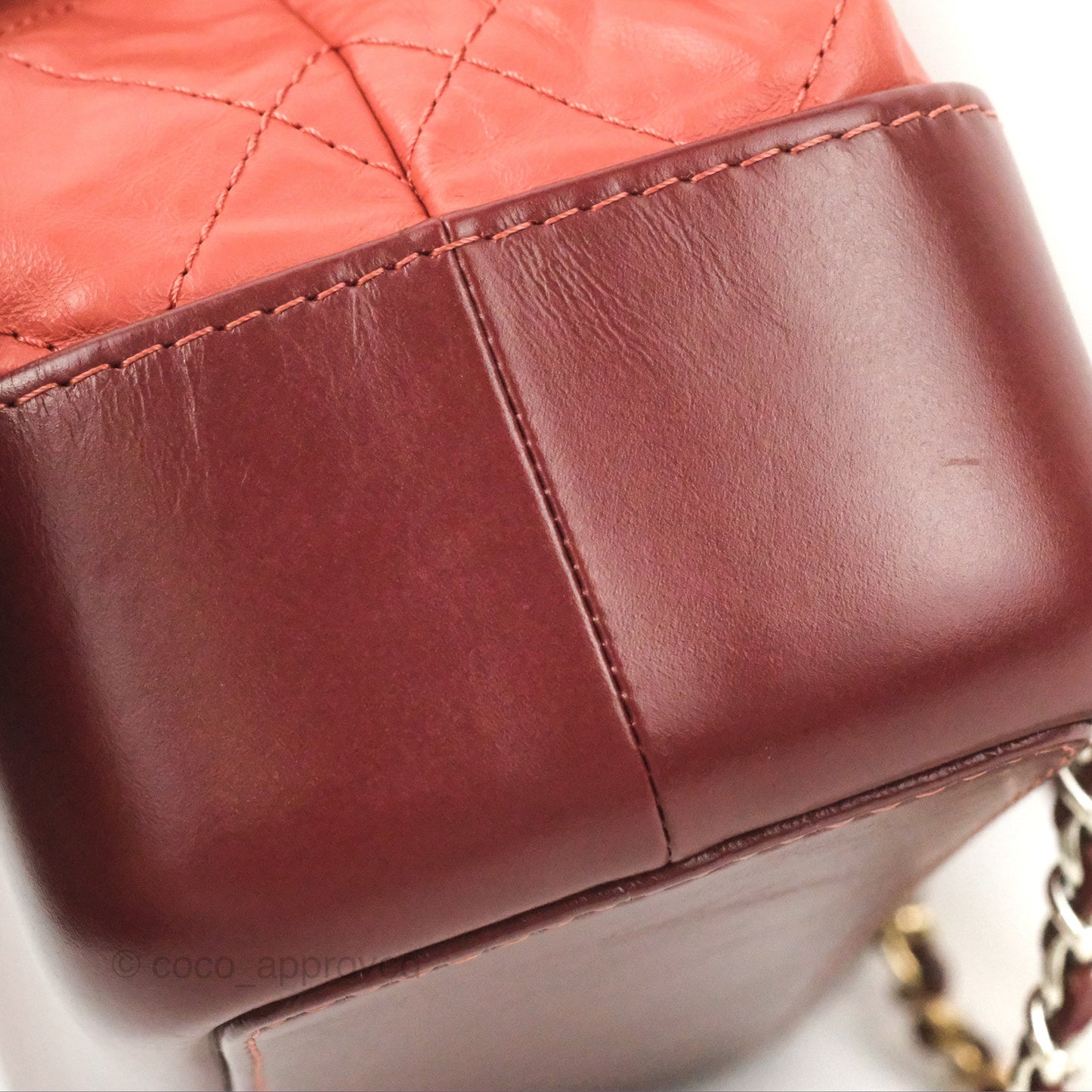 Chanel Small Gabrielle Backpack Red Aged Calfskin