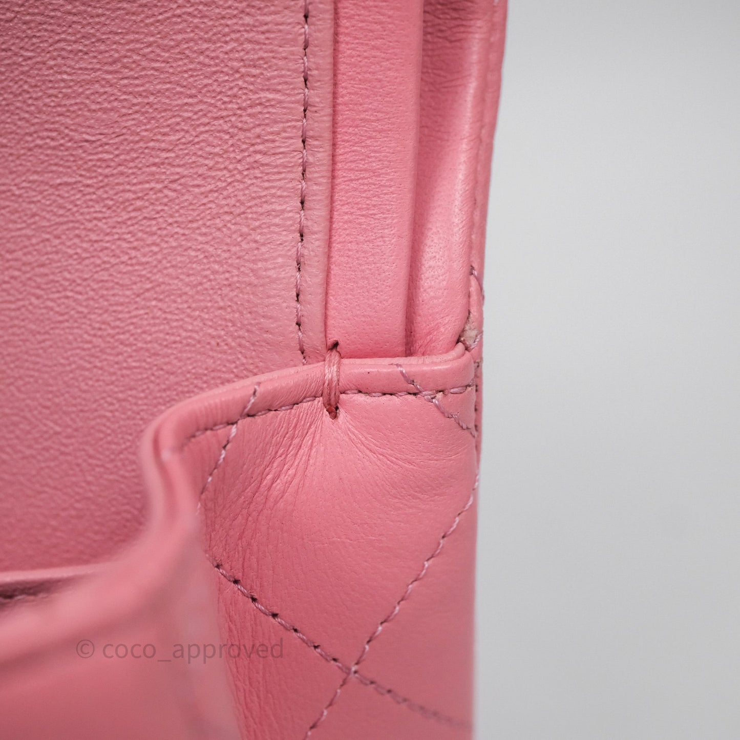 Chanel Small Classic Quilted Flap Pink Lambskin Aged Gold Hardware