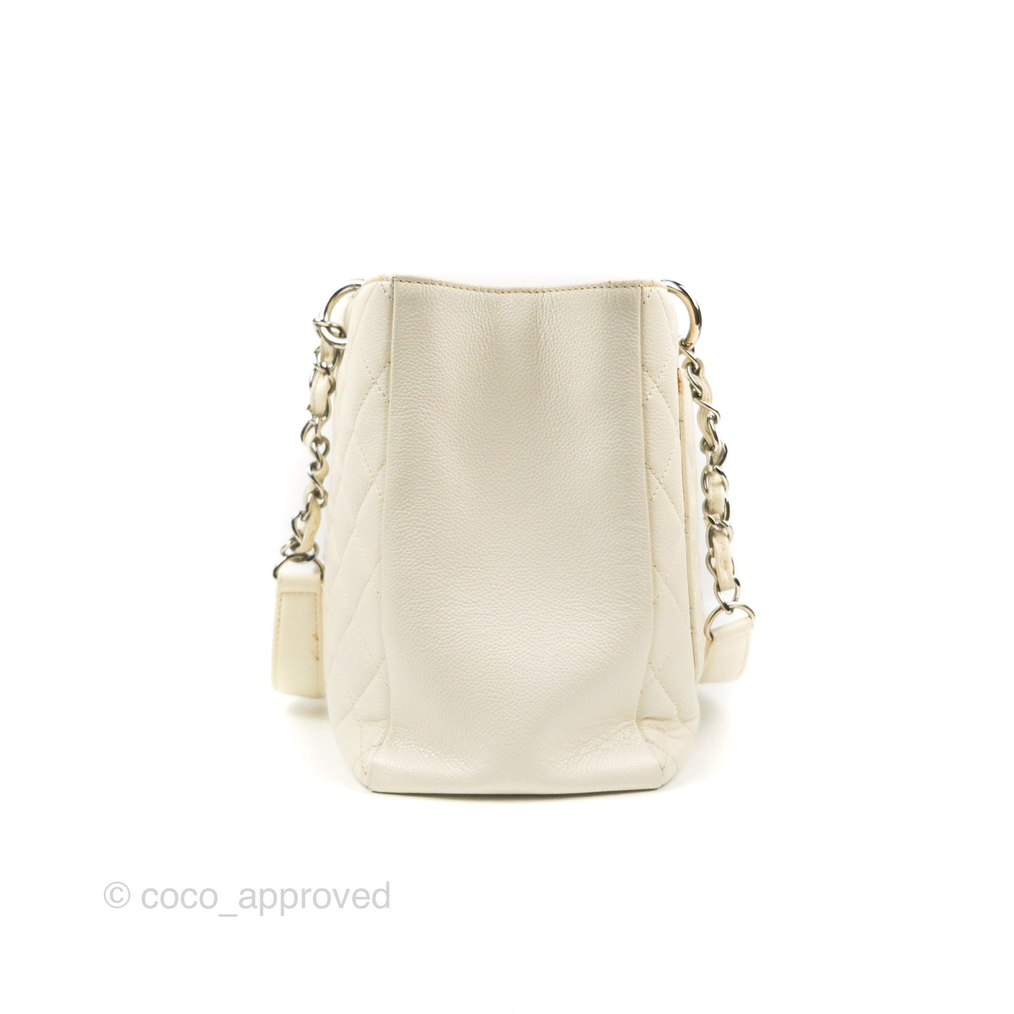 Chanel GST White Caviar Silver Hardware