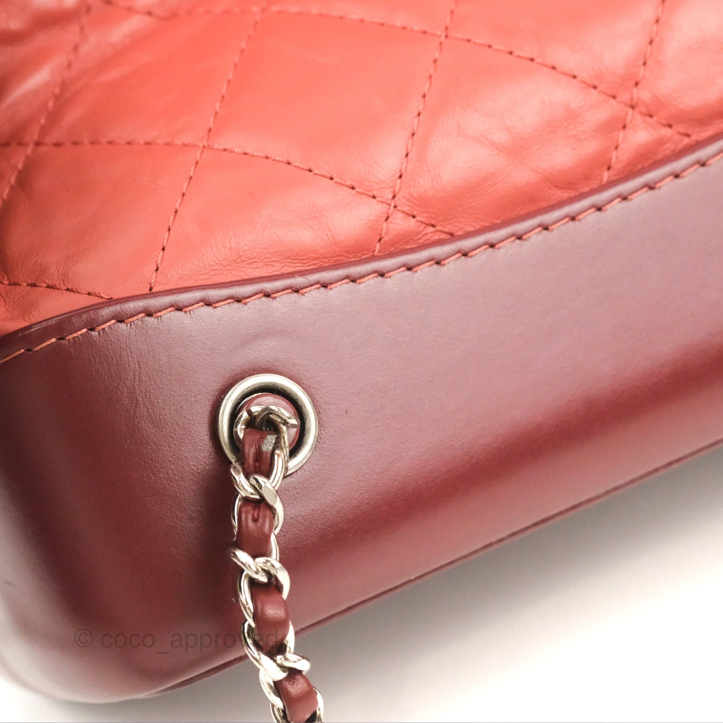 Chanel Small Gabrielle Backpack Red Aged Calfskin