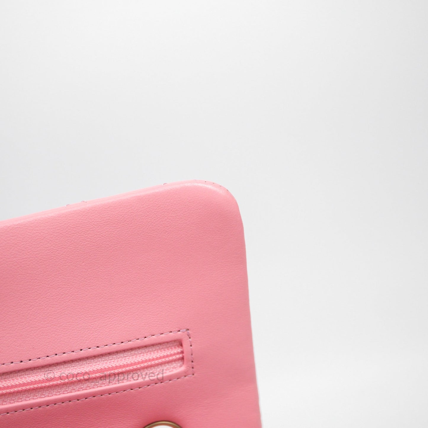 Chanel Small Classic Quilted Flap Pink Lambskin Aged Gold Hardware