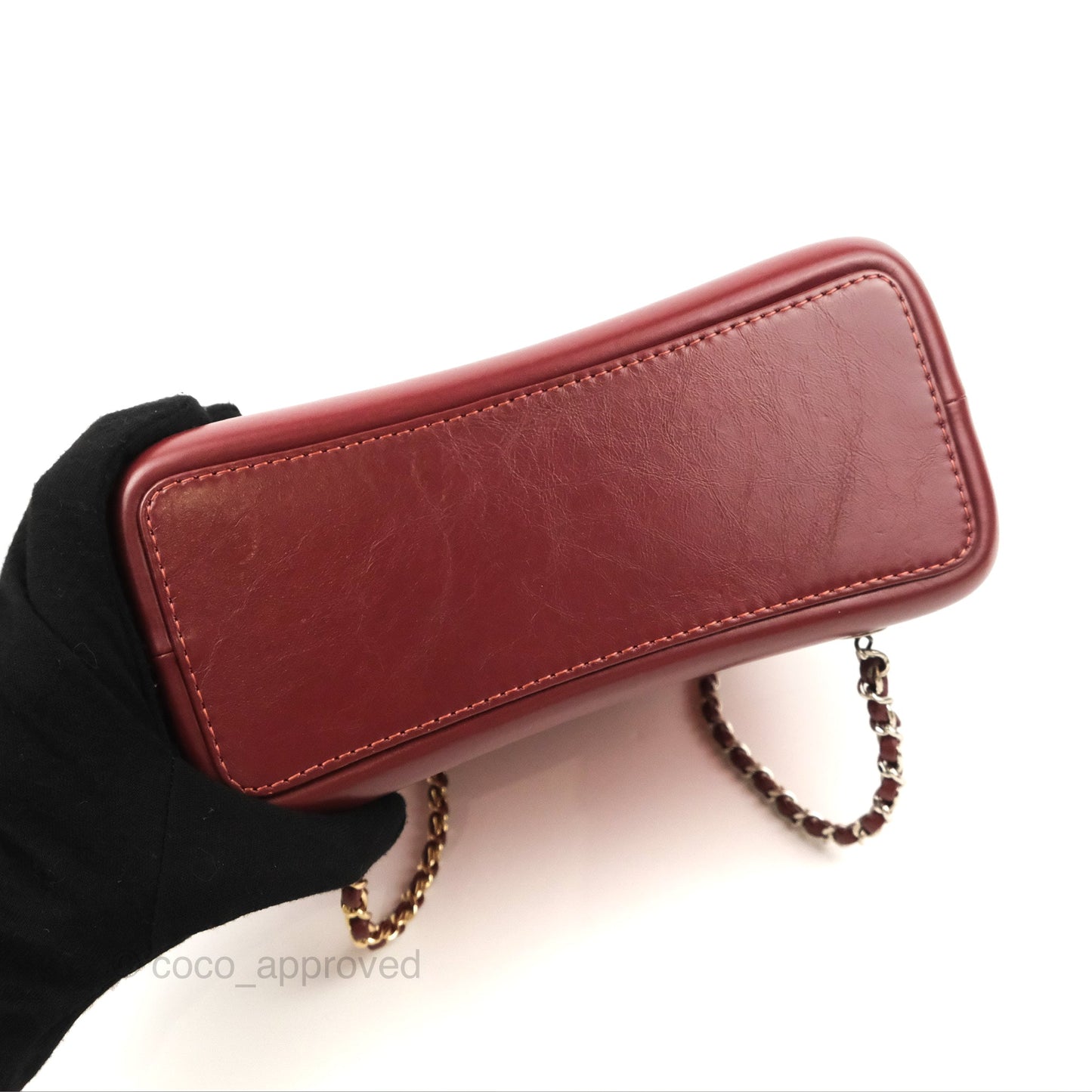 Chanel Small Gabrielle Backpack Red Aged Calfskin