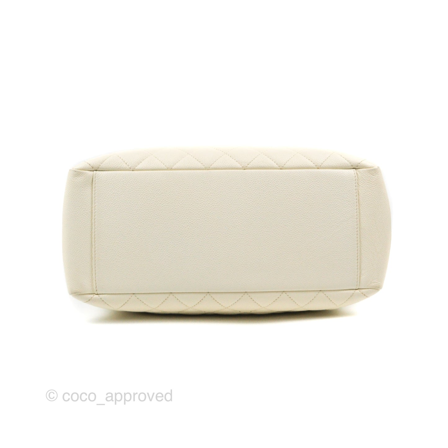 Chanel GST White Caviar Silver Hardware