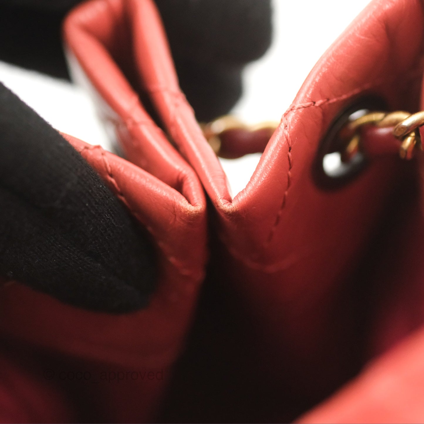 Chanel Small Gabrielle Backpack Red Aged Calfskin