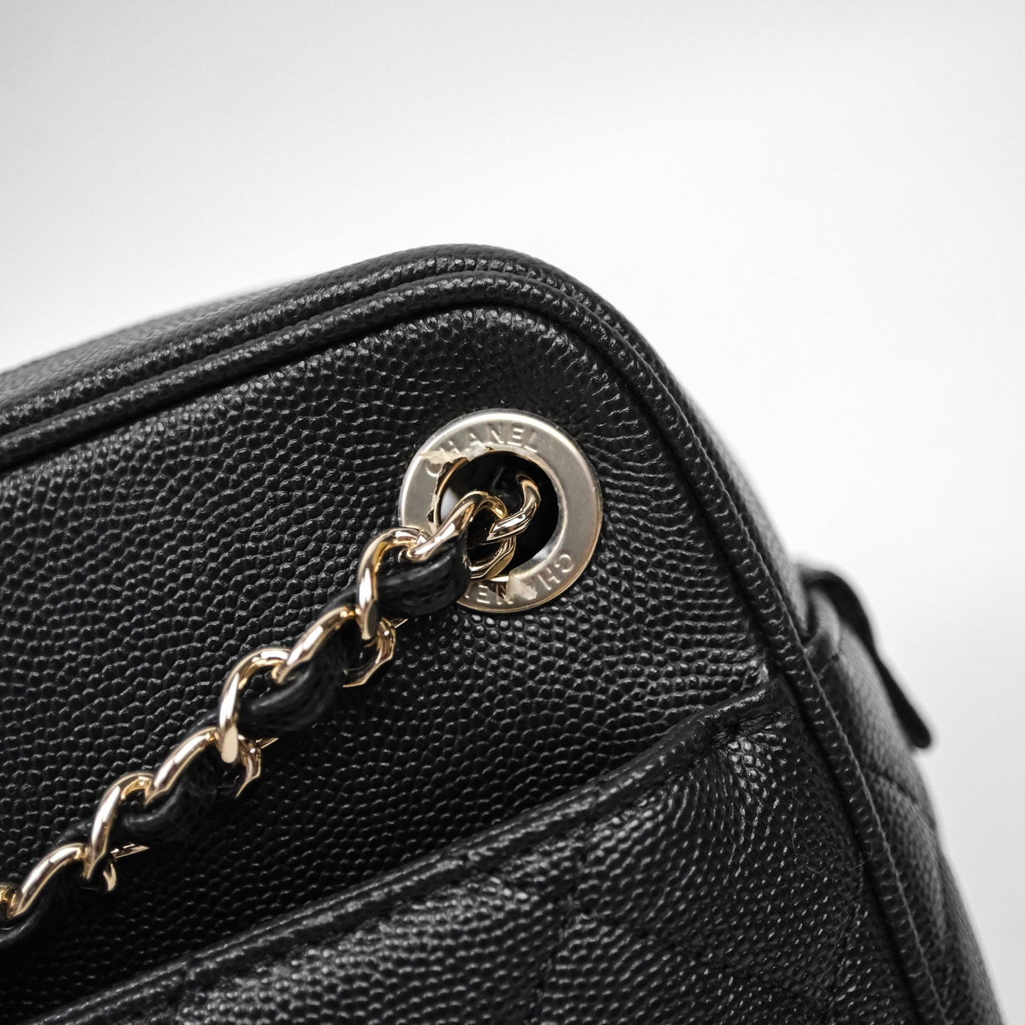 Chanel Camera Bag With Detachable Pouch Black Caviar Gold Hardware