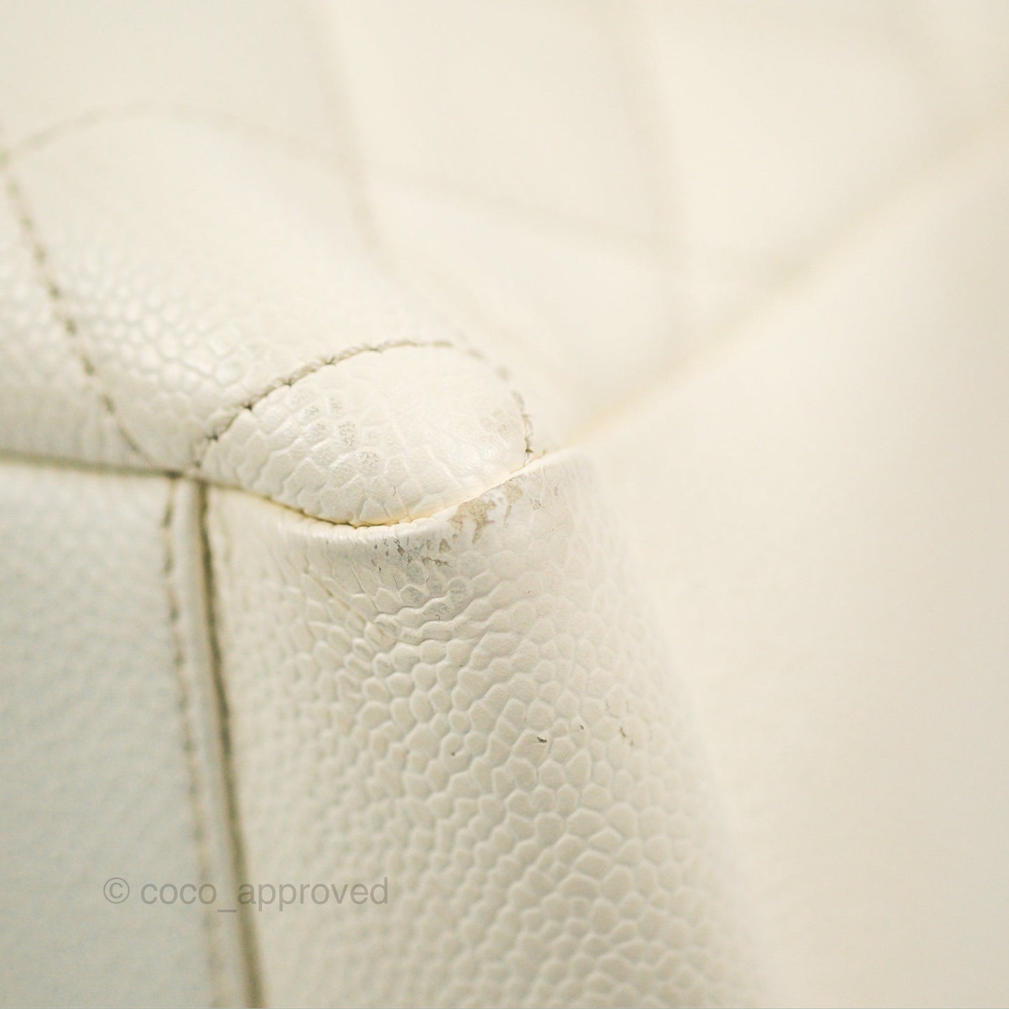 Chanel GST White Caviar Silver Hardware