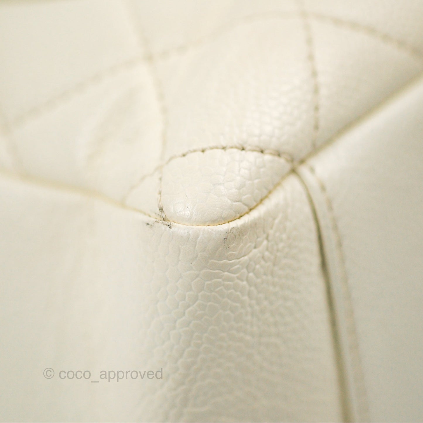 Chanel GST White Caviar Silver Hardware
