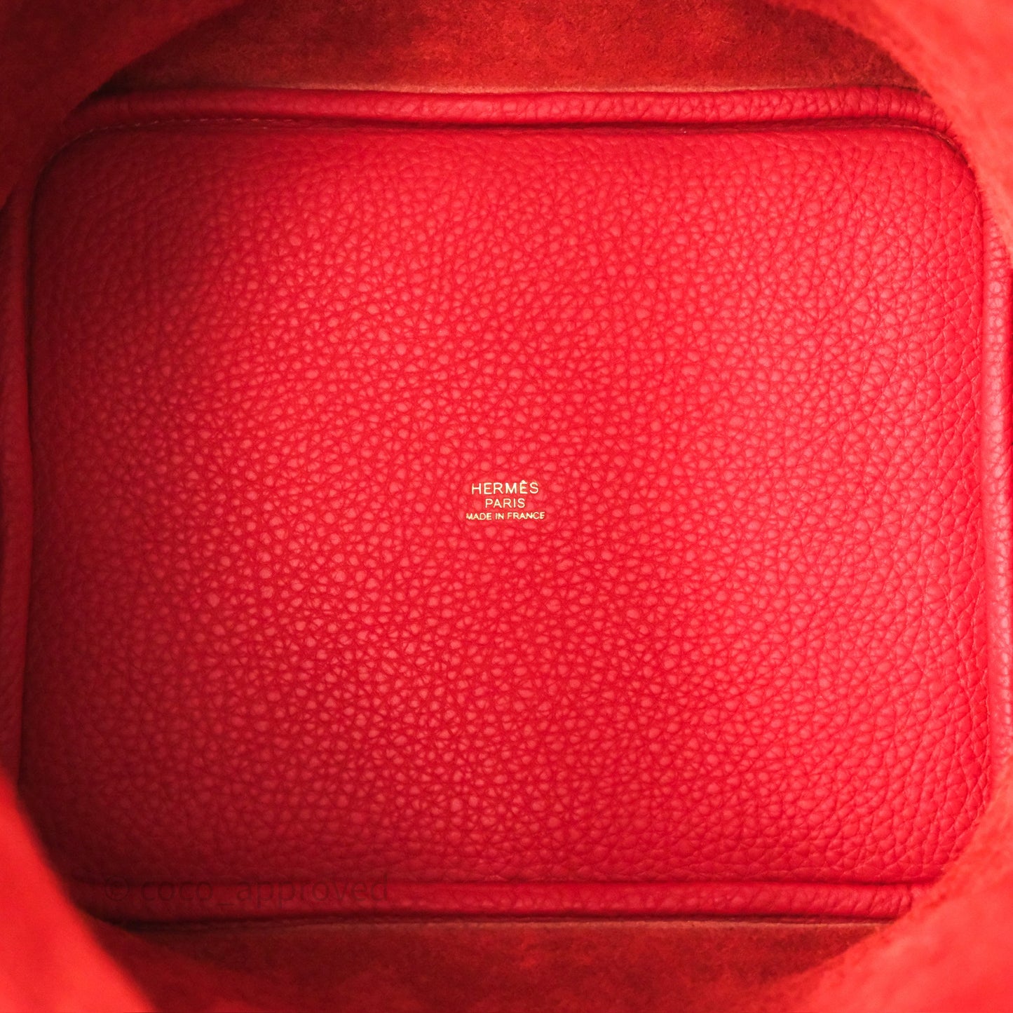 Hermès Picotin 22 Vermillon 5E Clemence Gold Hardware