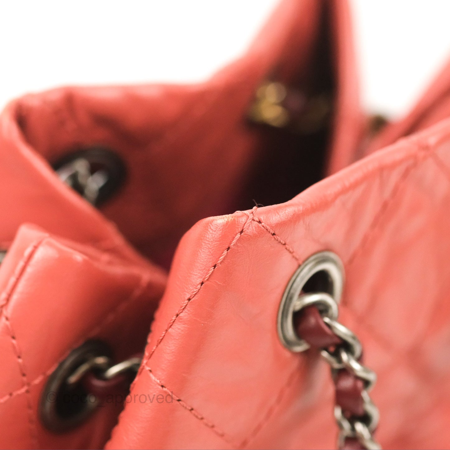 Chanel Small Gabrielle Backpack Red Aged Calfskin