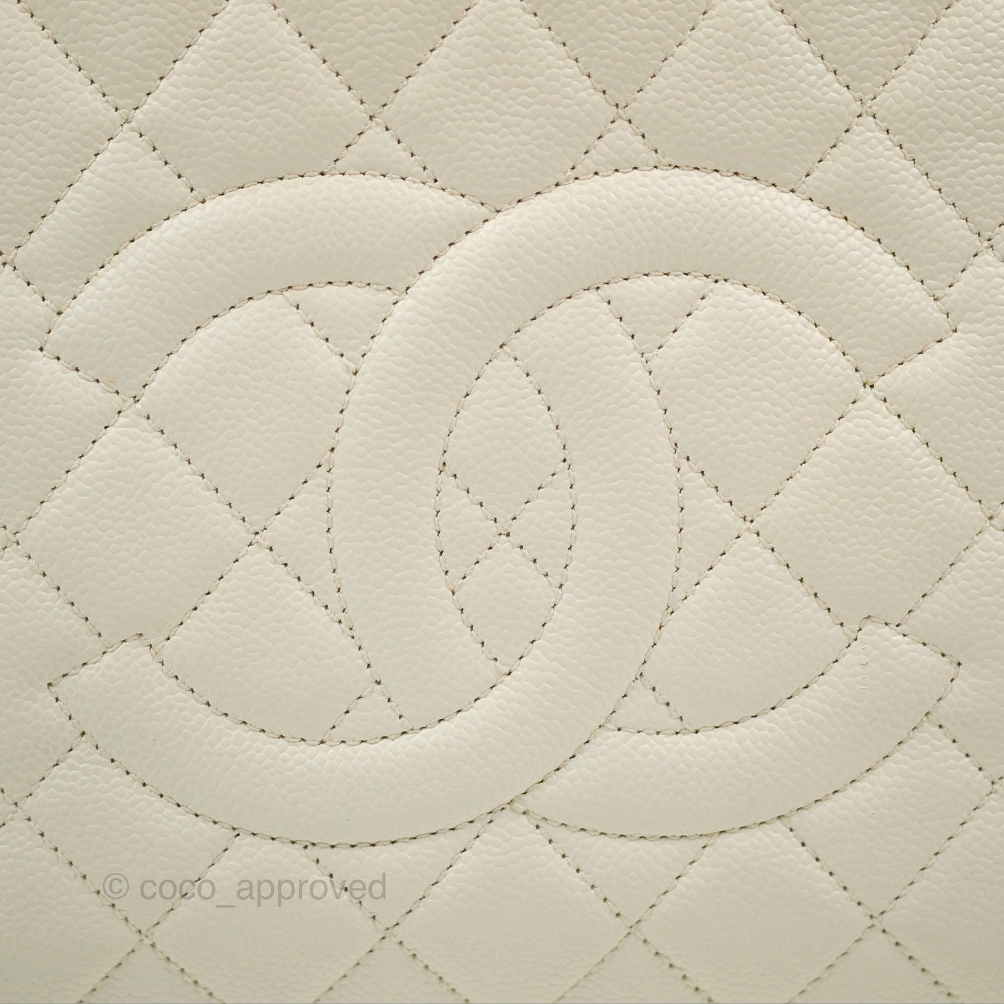 Chanel GST White Caviar Silver Hardware
