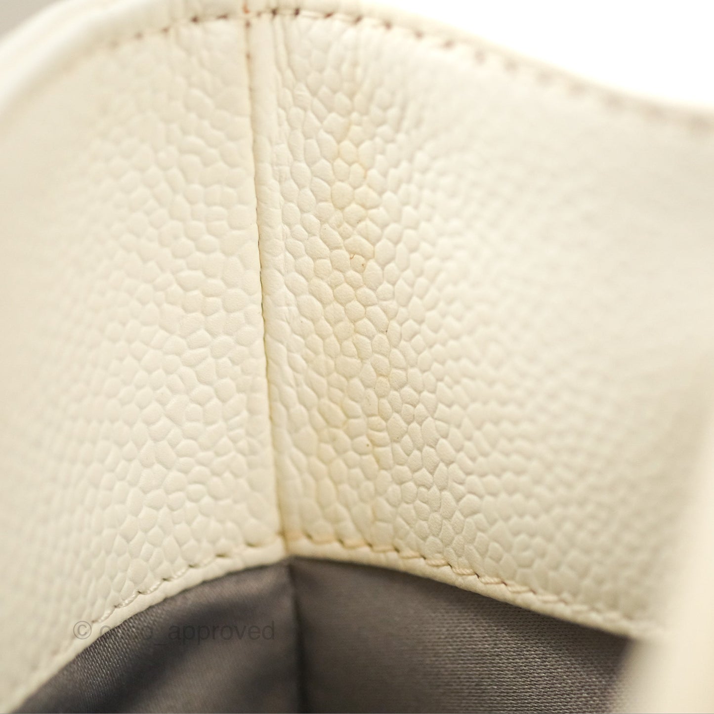 Chanel GST White Caviar Silver Hardware