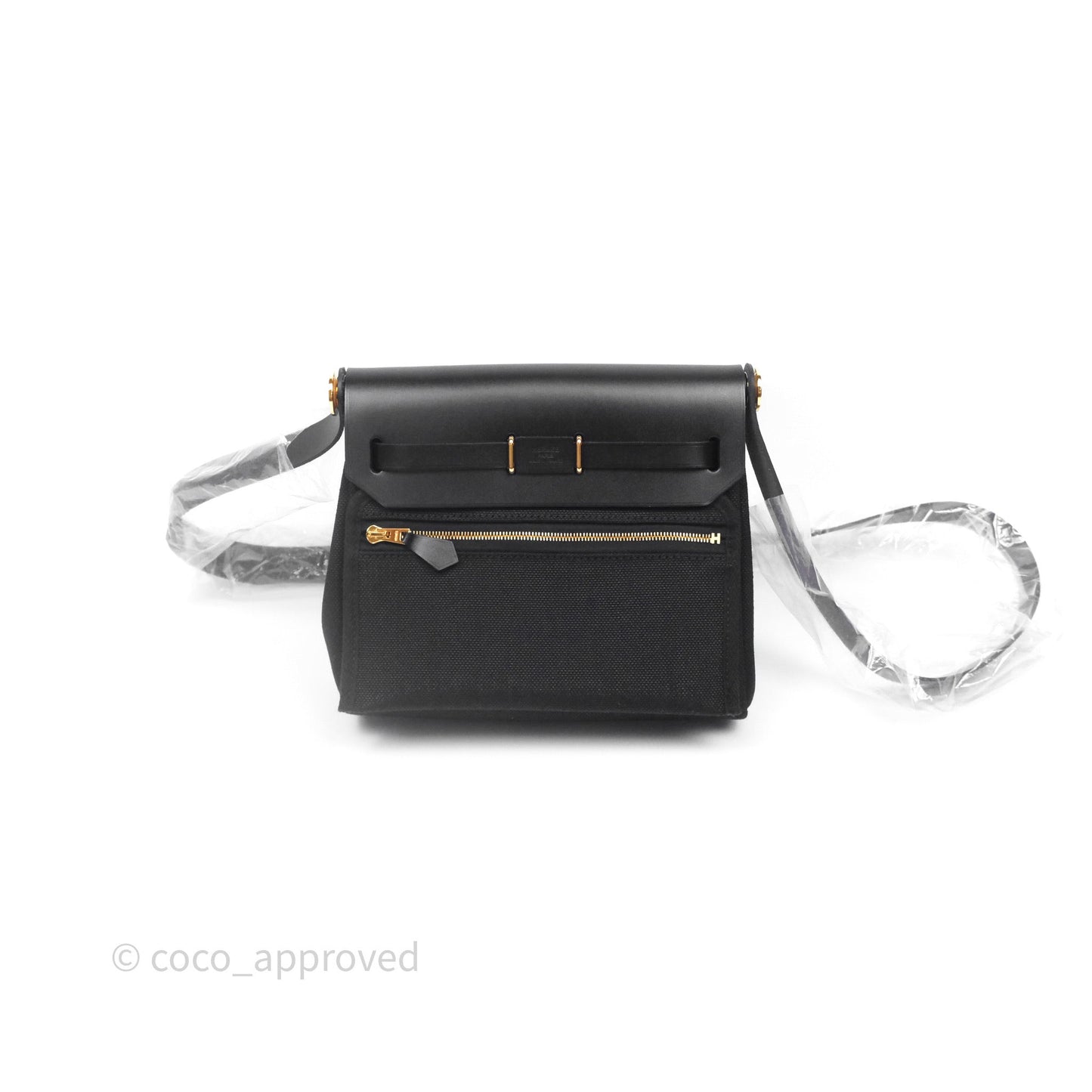 Hermès Herbag Zip 20 Mini Black Noir 89 Gold Hardware