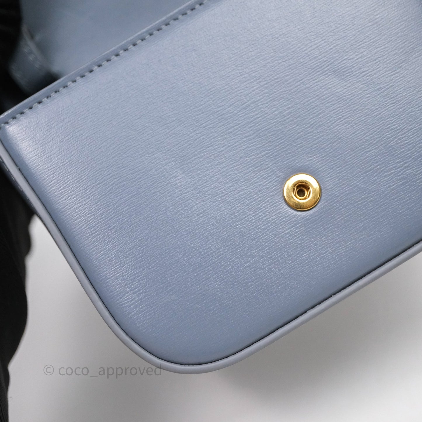 Celine Mini Triomphe Shiny Calfskin Blue Grey