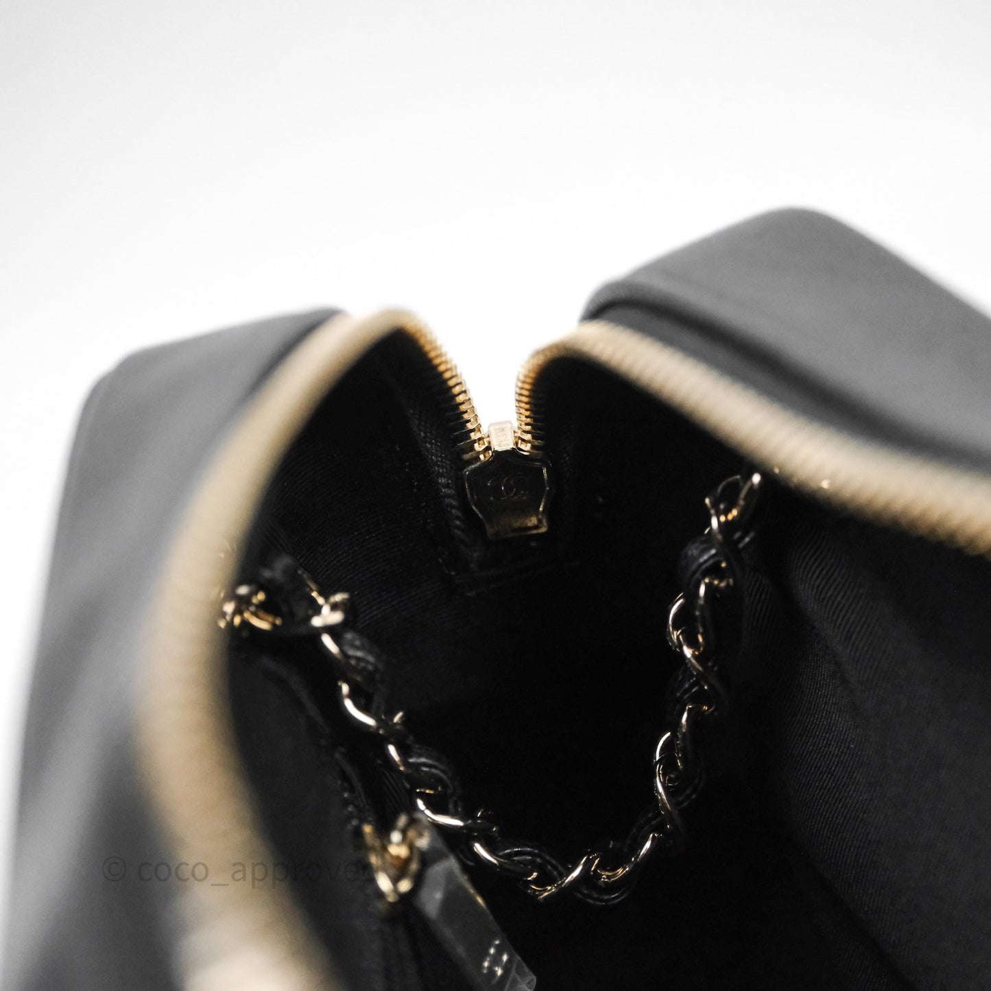 Chanel Camera Bag With Detachable Pouch Black Caviar Gold Hardware