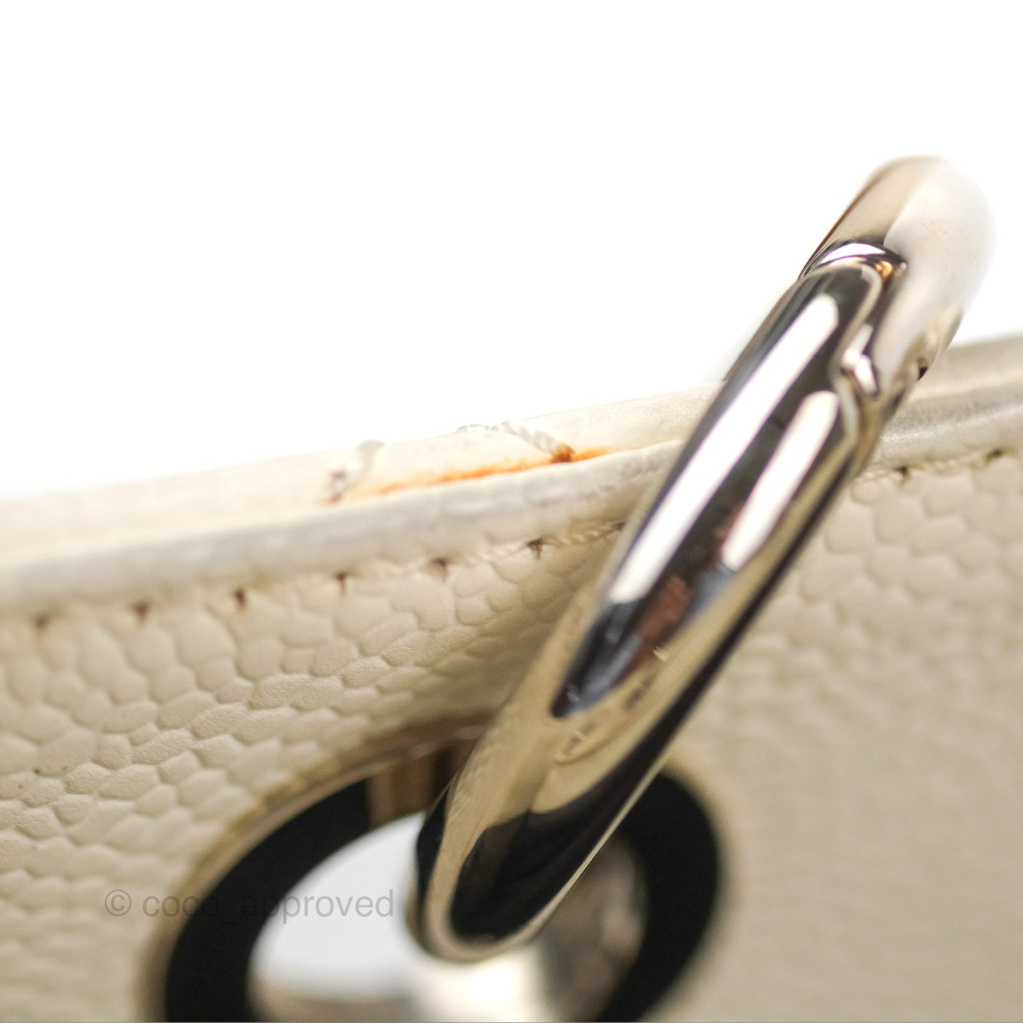 Chanel GST White Caviar Silver Hardware