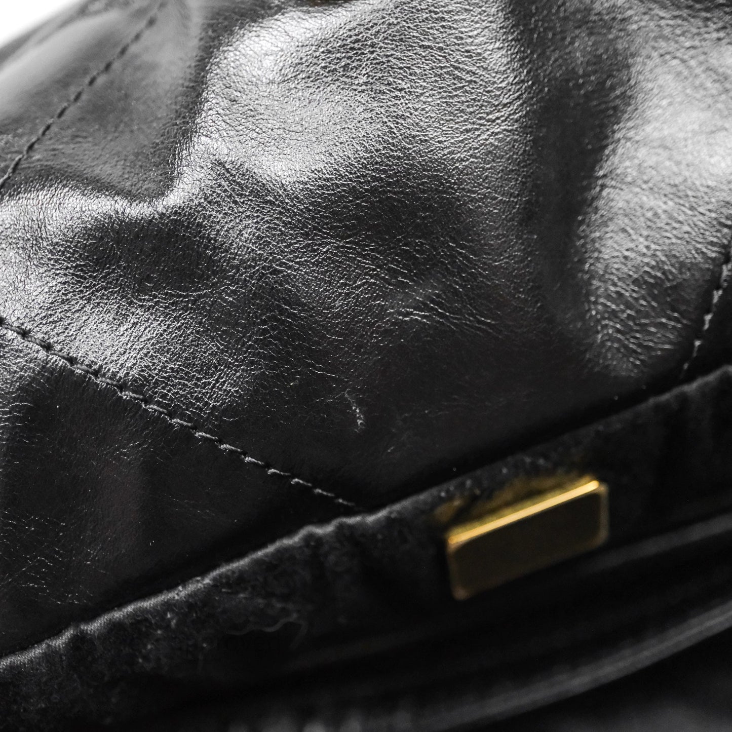 Chanel 22 Small Black Shiny Crumpled Calfskin Aged Gold Hardware
