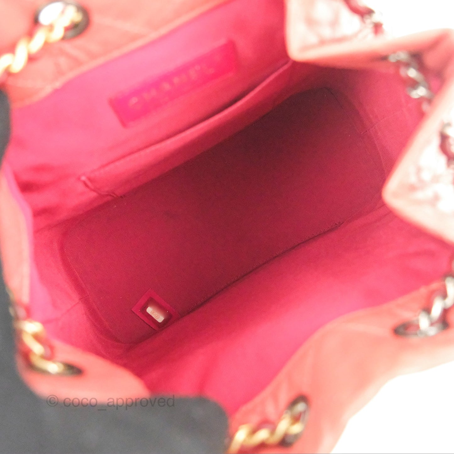 Chanel Small Gabrielle Backpack Red Aged Calfskin