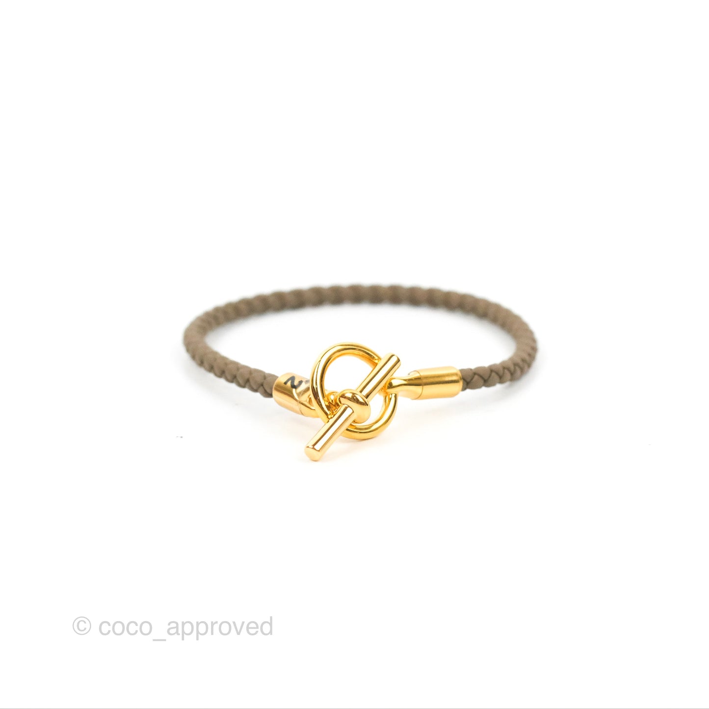 Hermès Glenan Bracelet Étoupe Swift Gold Hardware