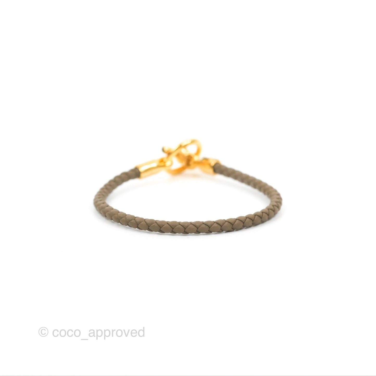 Hermès Glenan Bracelet Étoupe Swift Gold Hardware