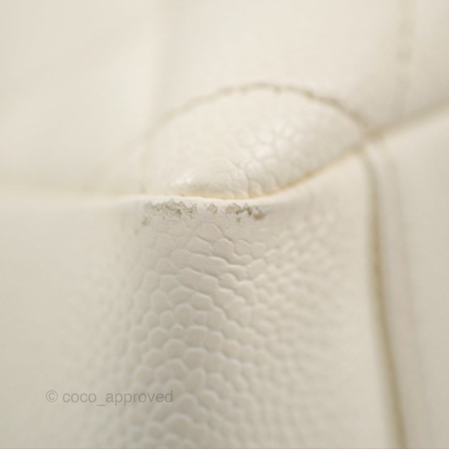 Chanel GST White Caviar Silver Hardware