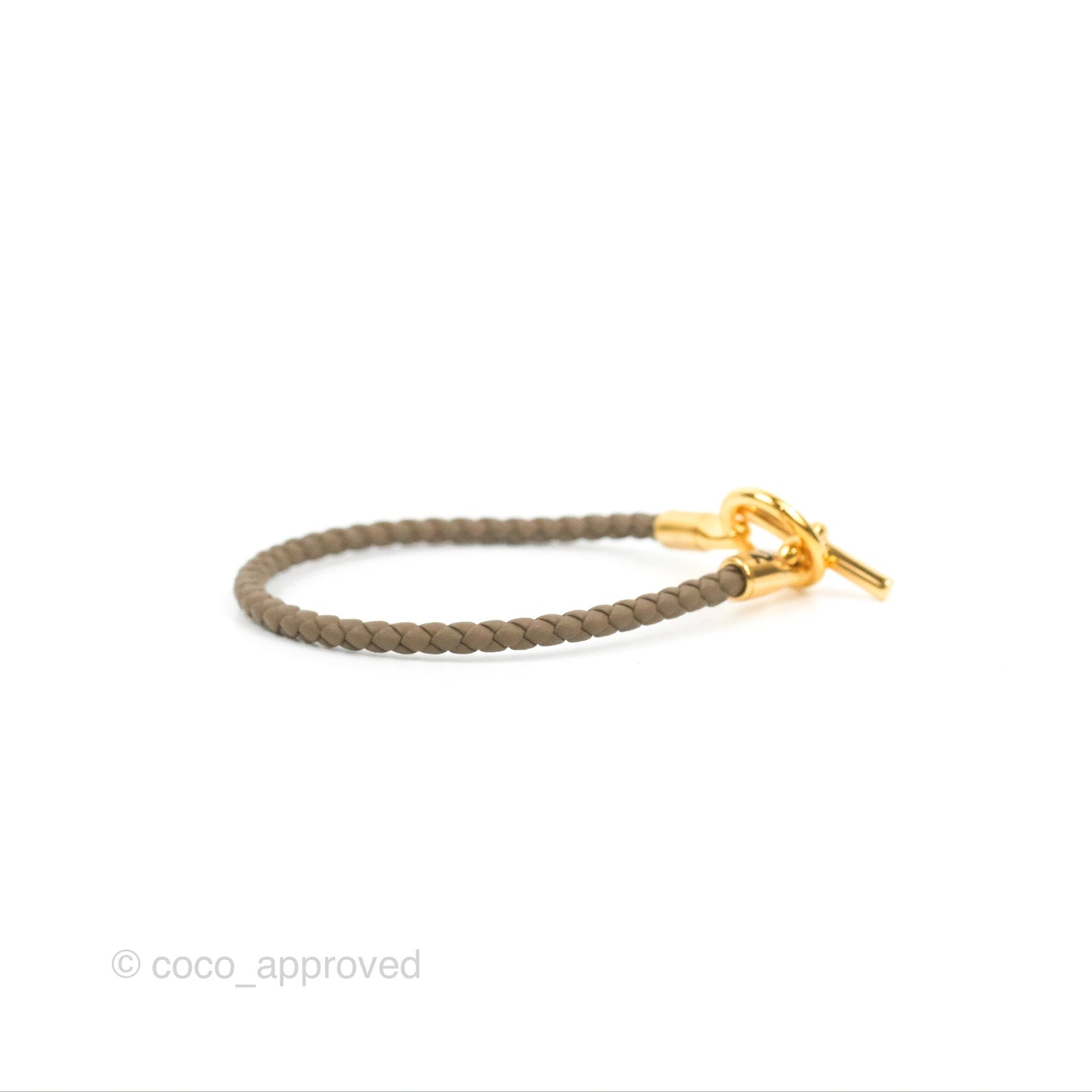 Hermès Glenan Bracelet Étoupe Swift Gold Hardware