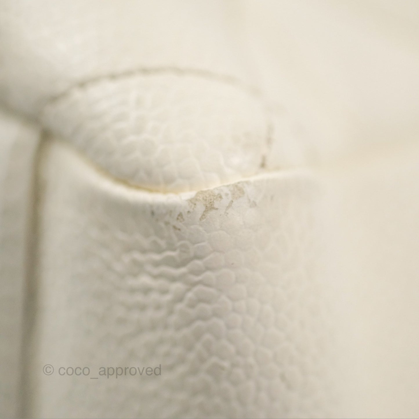 Chanel GST White Caviar Silver Hardware