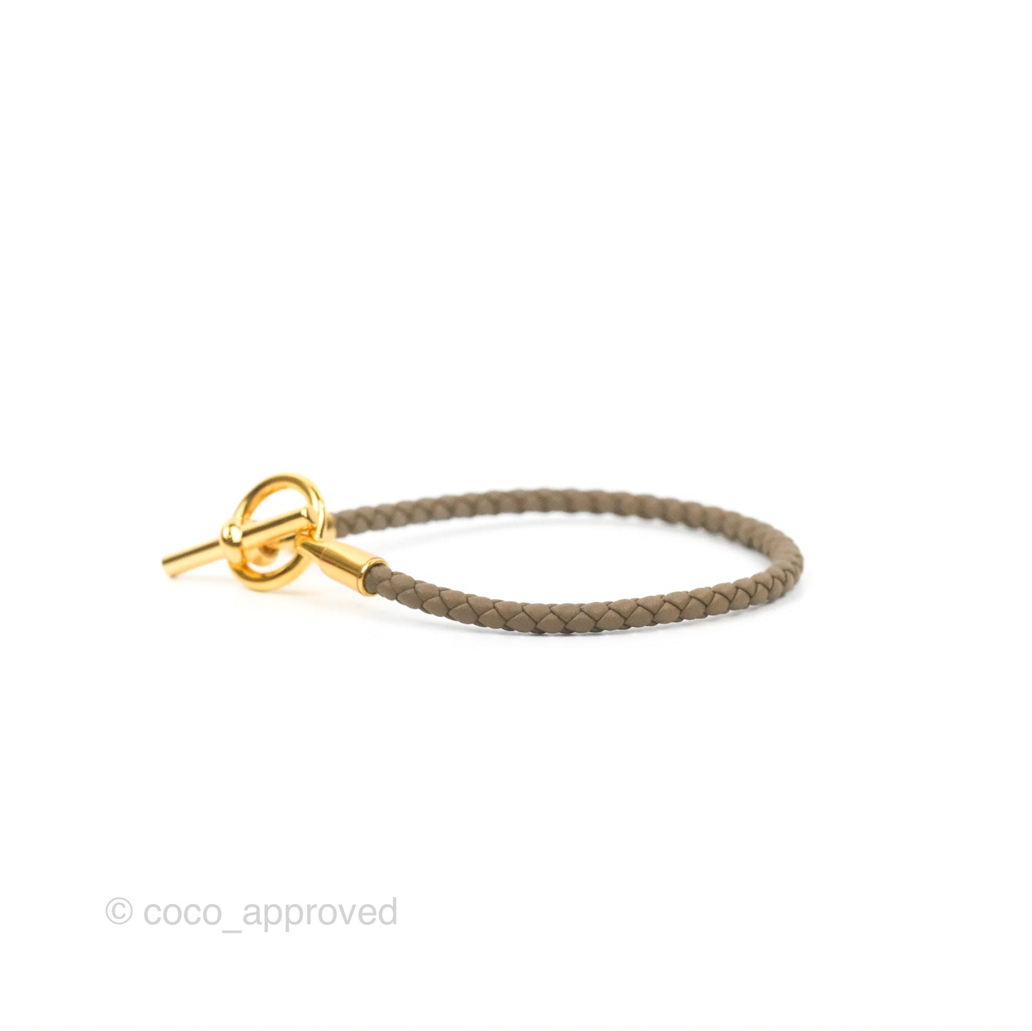 Hermès Glenan Bracelet Étoupe Swift Gold Hardware