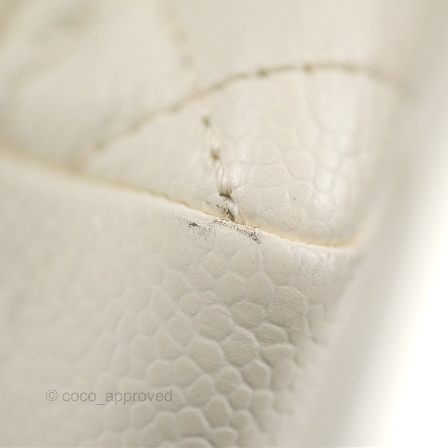 Chanel GST White Caviar Silver Hardware