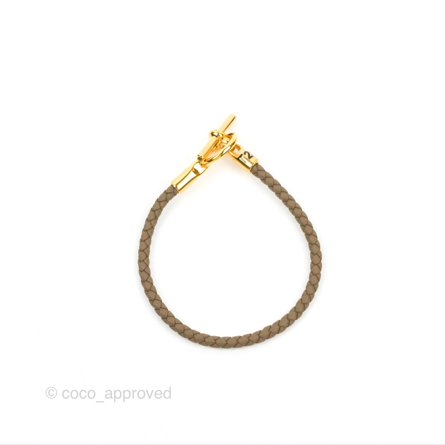 Hermès Glenan Bracelet Étoupe Swift Gold Hardware