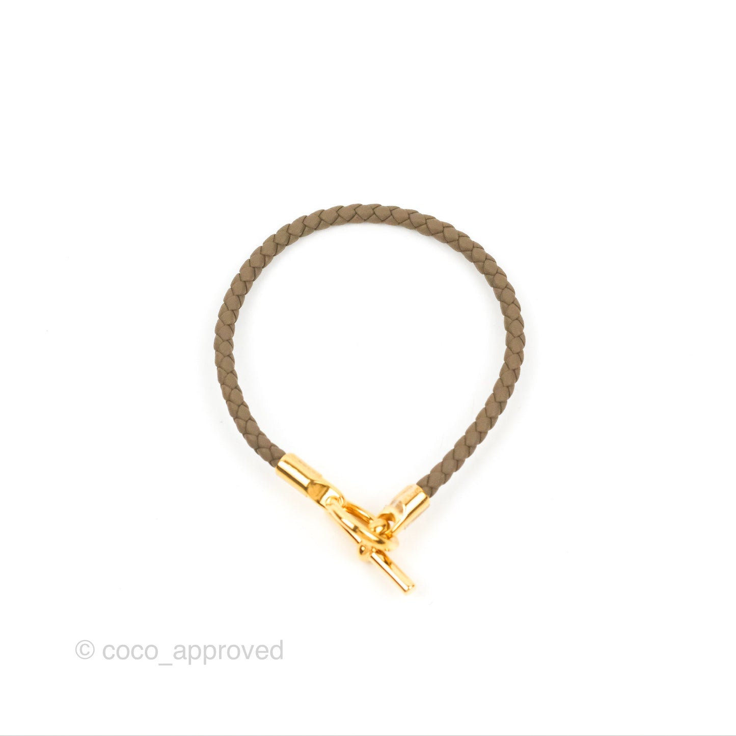 Hermès Glenan Bracelet Étoupe Swift Gold Hardware