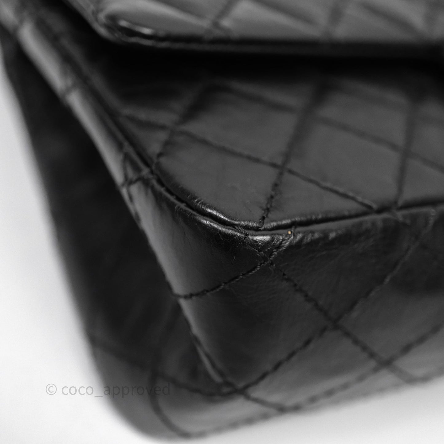Chanel Reissue 225 Quilted Black Calfskin Aged Gold Hardware