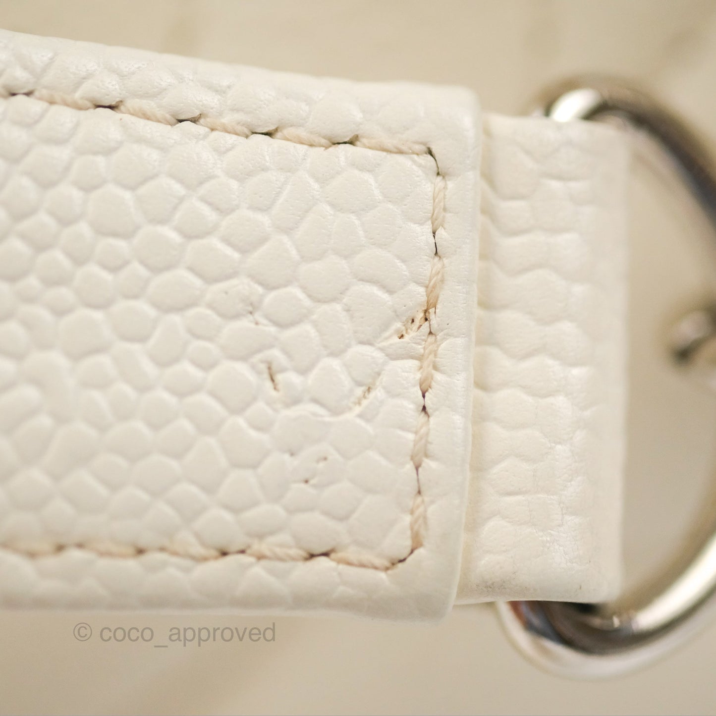 Chanel GST White Caviar Silver Hardware