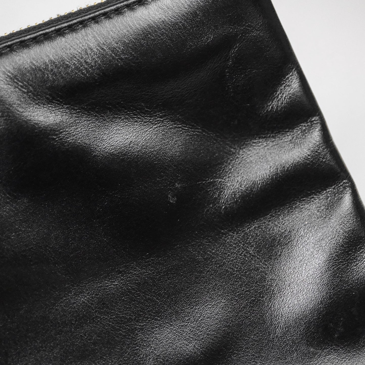 Chanel 22 Small Black Shiny Crumpled Calfskin Aged Gold Hardware