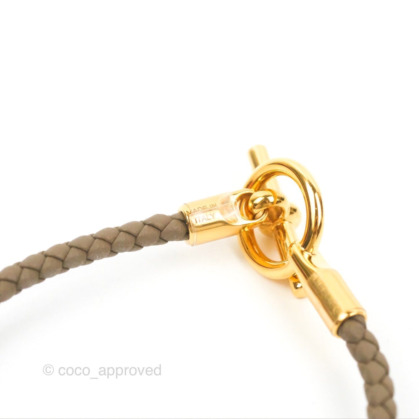 Hermès Glenan Bracelet Étoupe Swift Gold Hardware