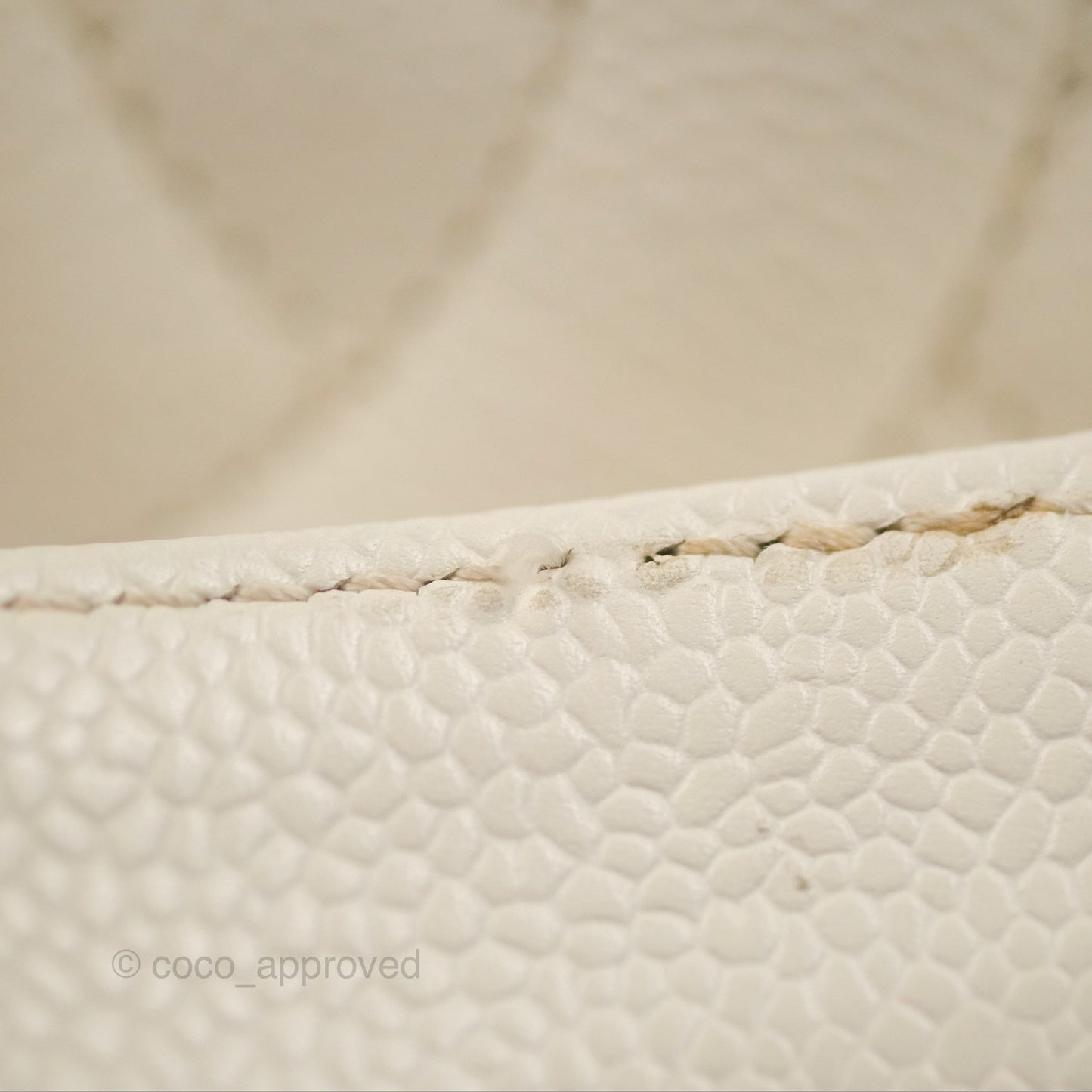 Chanel GST White Caviar Silver Hardware