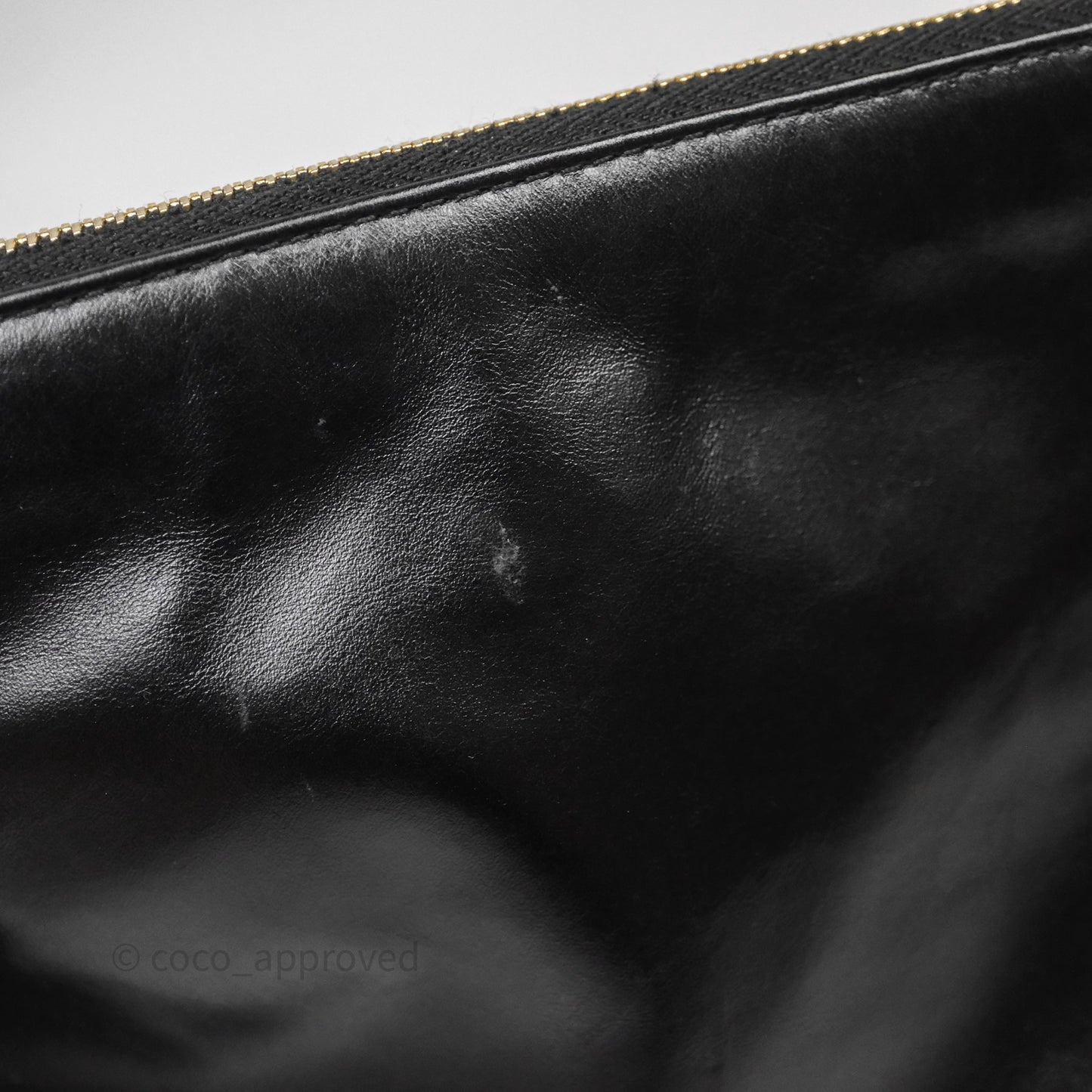 Chanel 22 Small Black Shiny Crumpled Calfskin Aged Gold Hardware