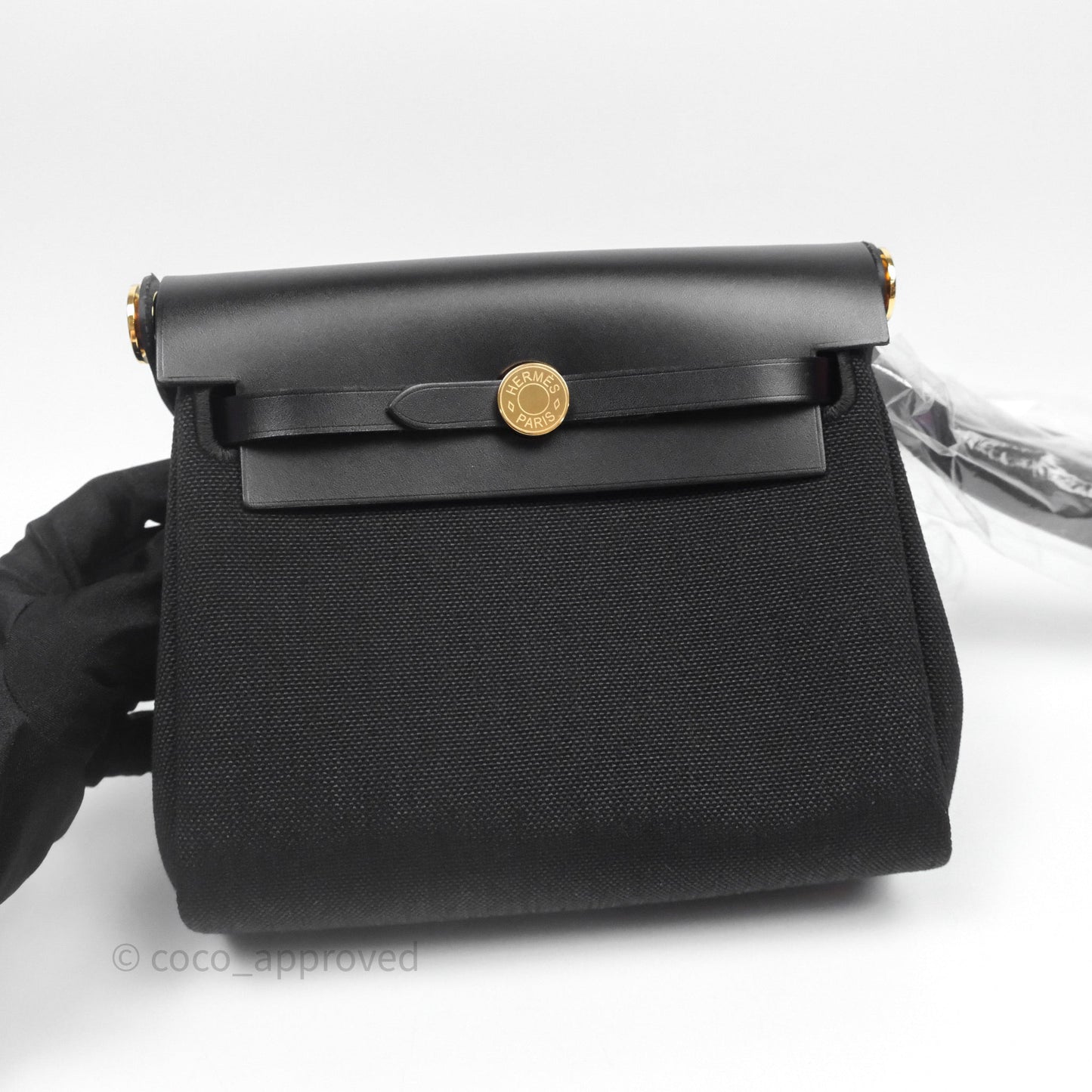 Hermès Herbag Zip 20 Mini Black Noir 89 Gold Hardware