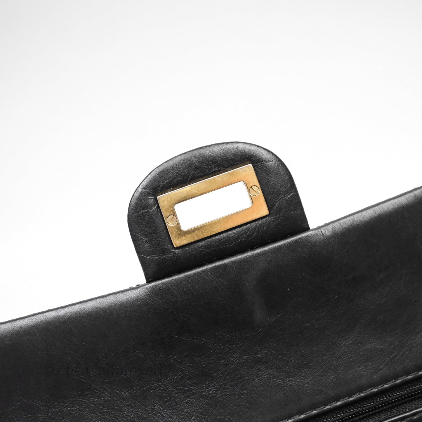 Chanel Reissue 225 Quilted Black Calfskin Aged Gold Hardware