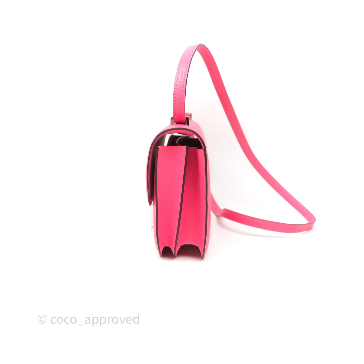Hermès Mini Constance 18cm Rose Azalee 8W Palladium Hardware