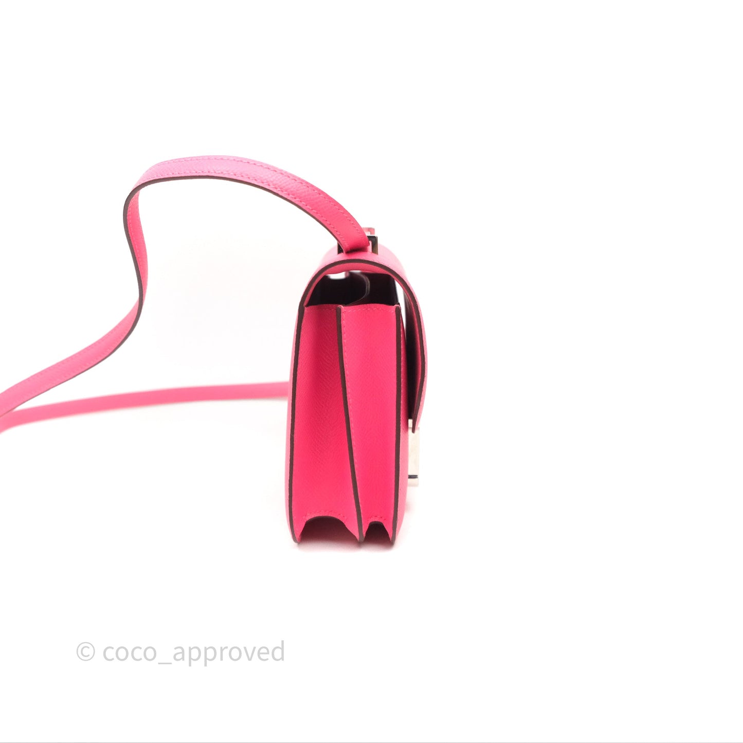 Hermès Mini Constance 18cm Rose Azalee 8W Palladium Hardware